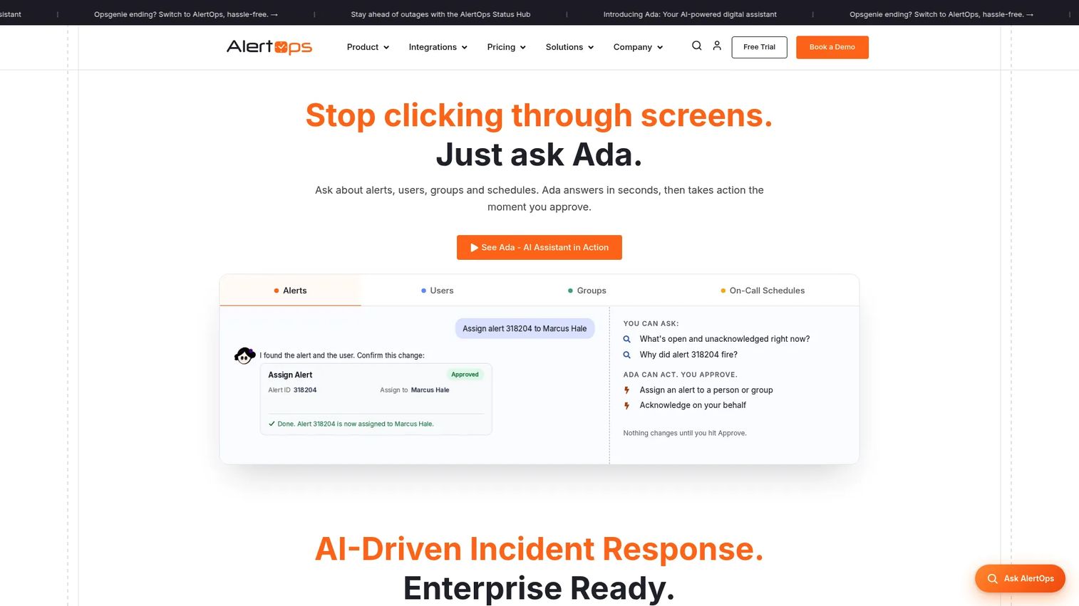 AlertOps incident alerting workflow with escalation rules