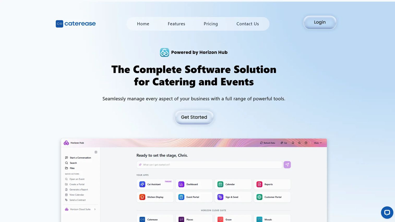 Caterease catering event management software calendar and proposal view