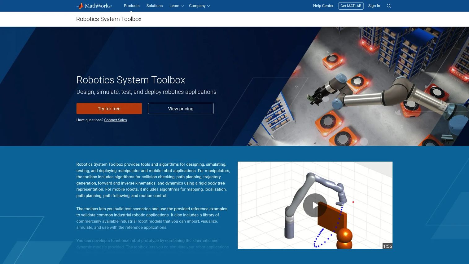 MATLAB Robotics System Toolbox workflow for robot navigation and path planning