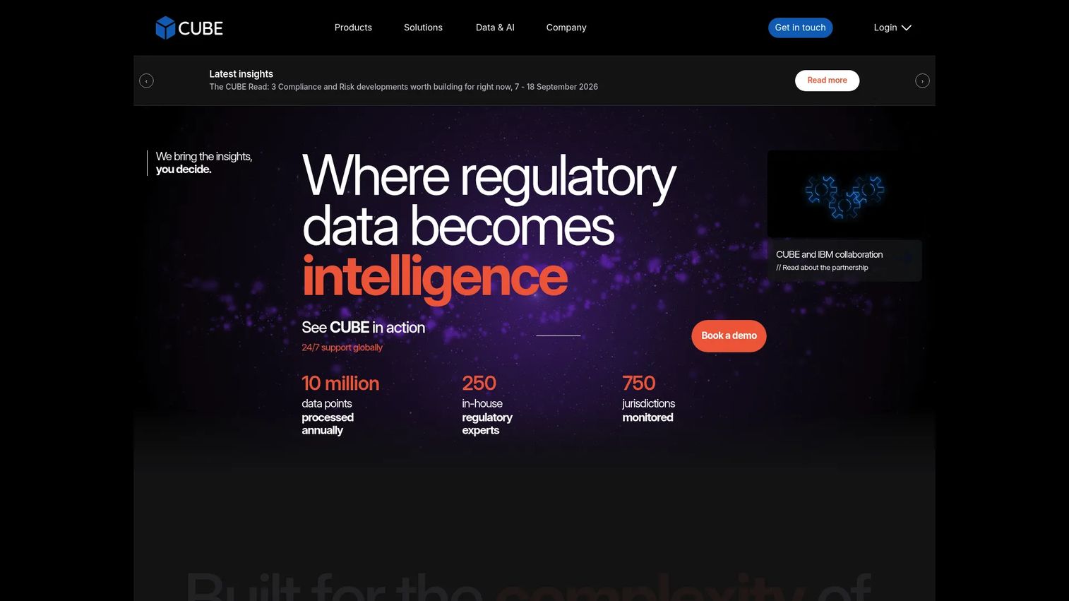 CUBE RegPlatform automated regulatory intelligence and horizon scanning