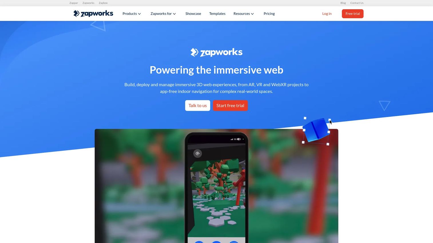 Zapworks WebAR and AR content creation software
