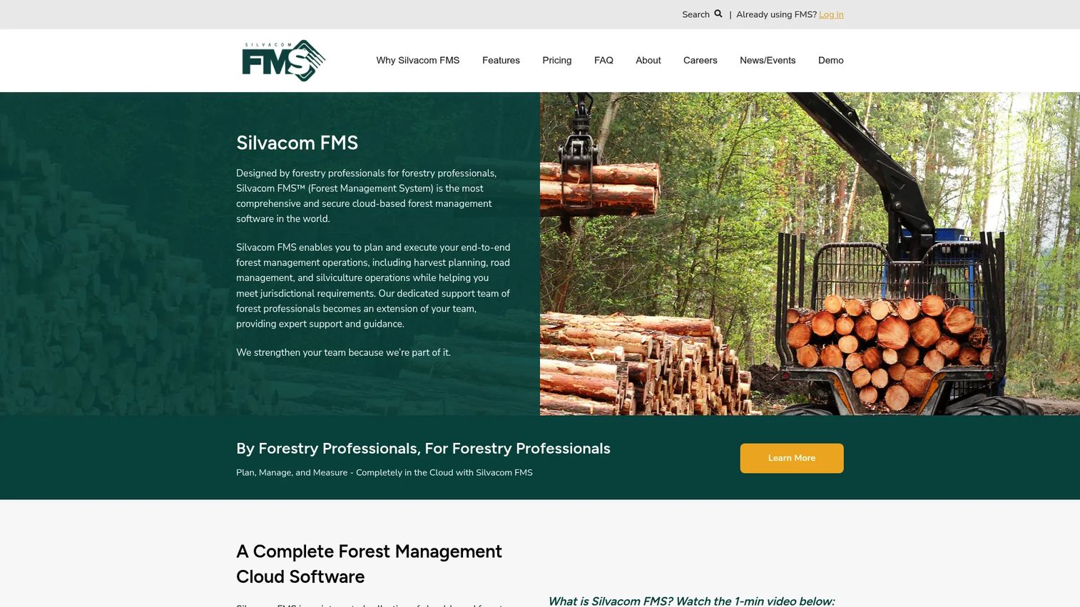 Silvacom FMS forest management software with mapping and operational records