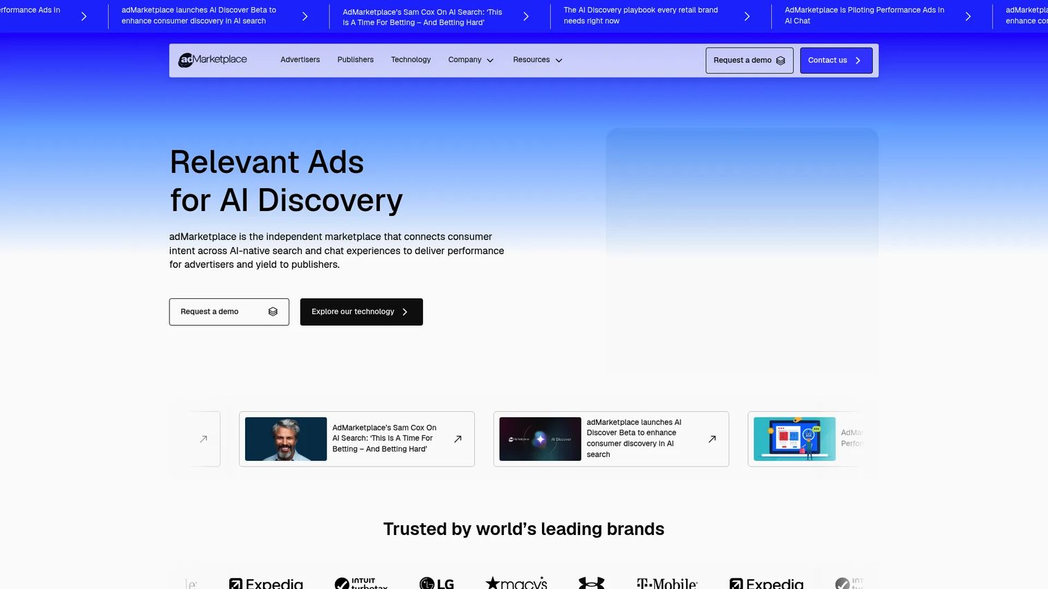 Admarketplace sponsored search advertising platform