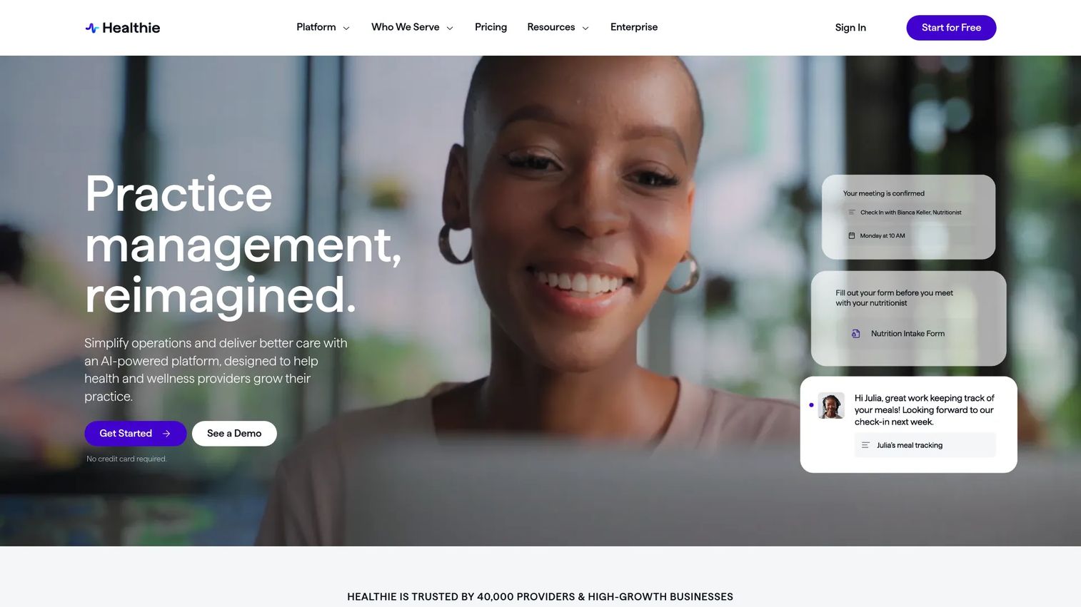Healthie nutrition software for telehealth and virtual care delivery