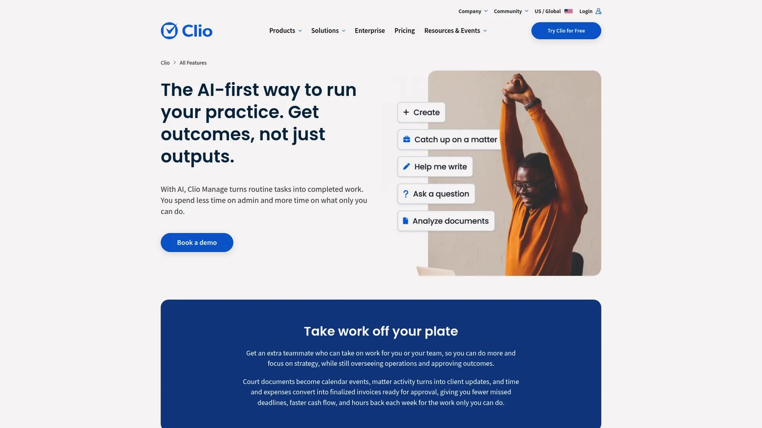 Clio Duo homepage screenshot