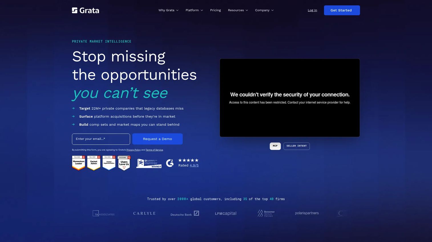Grata market mapping platform for private company deal sourcing