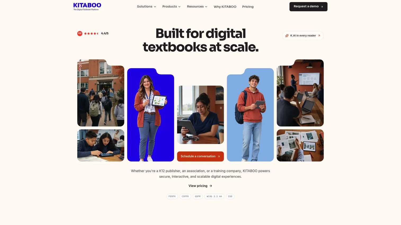 Kitaboo interactive ebook publishing interface