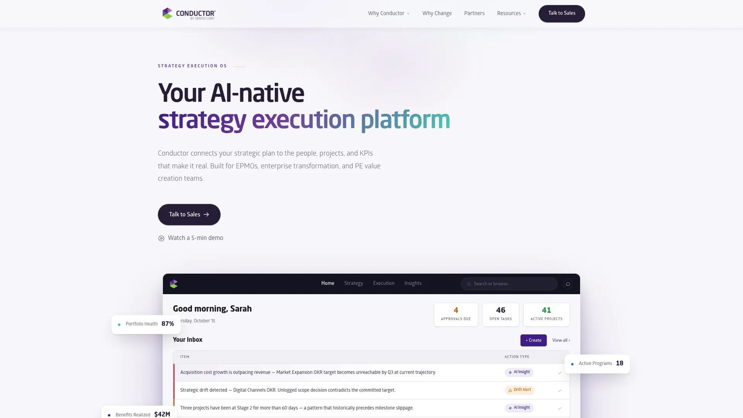 Sensei Labs project management for M&A integration