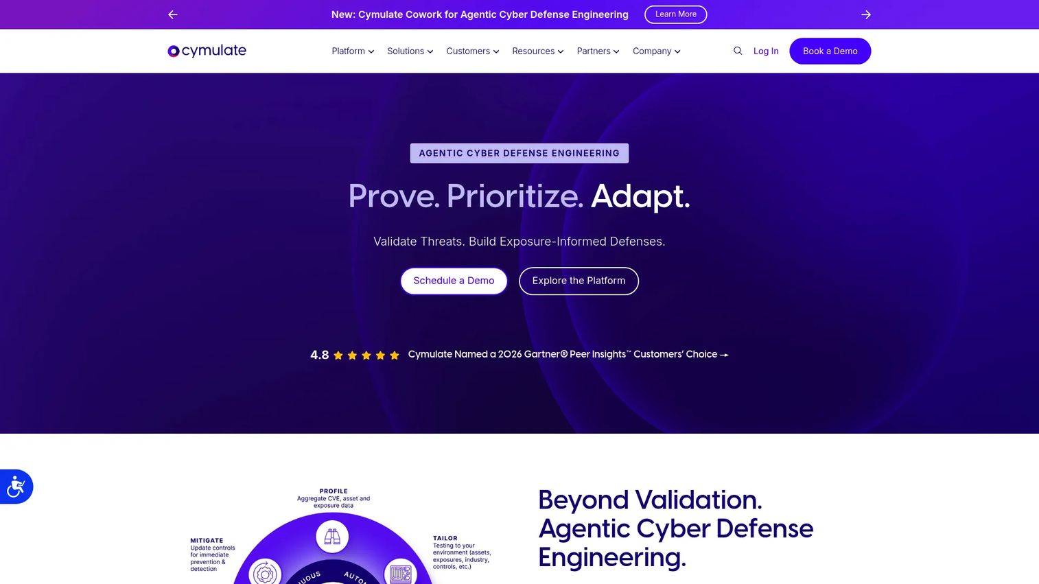 Cymulate exposure validation dashboard