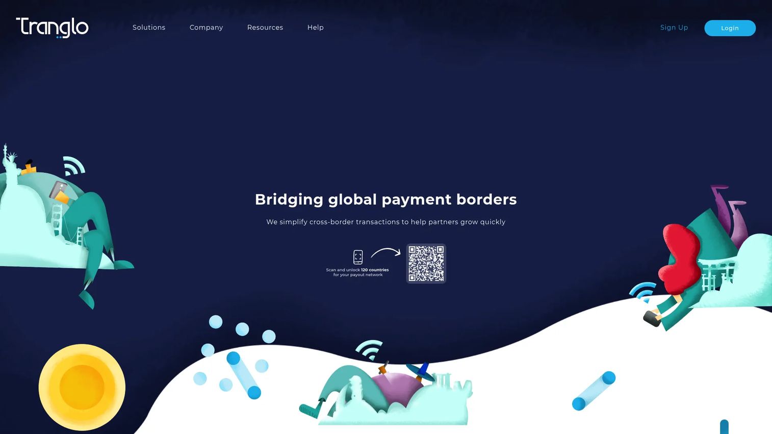 Tranglo homepage screenshot