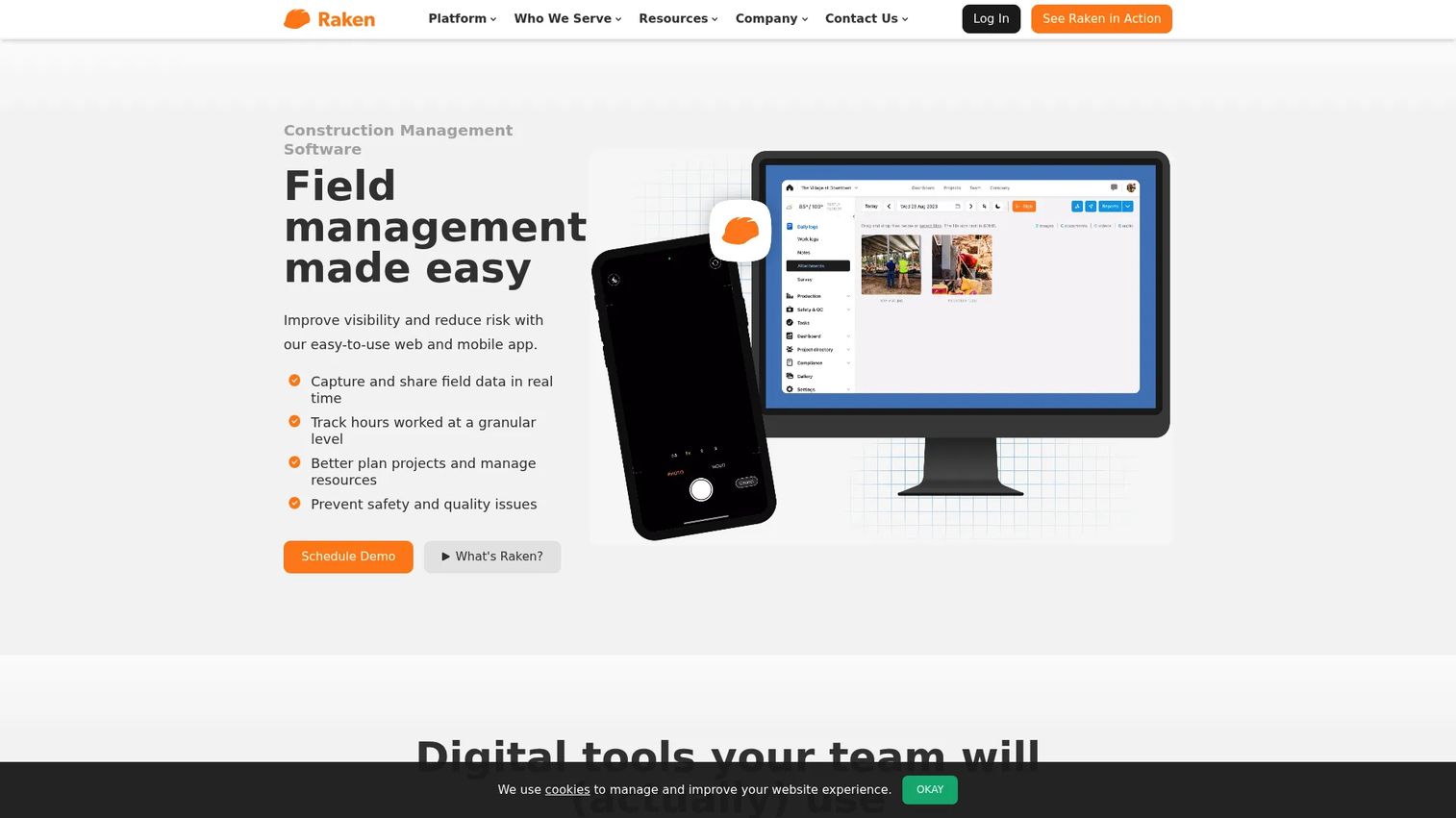 Raken daily reporting software for construction field teams
