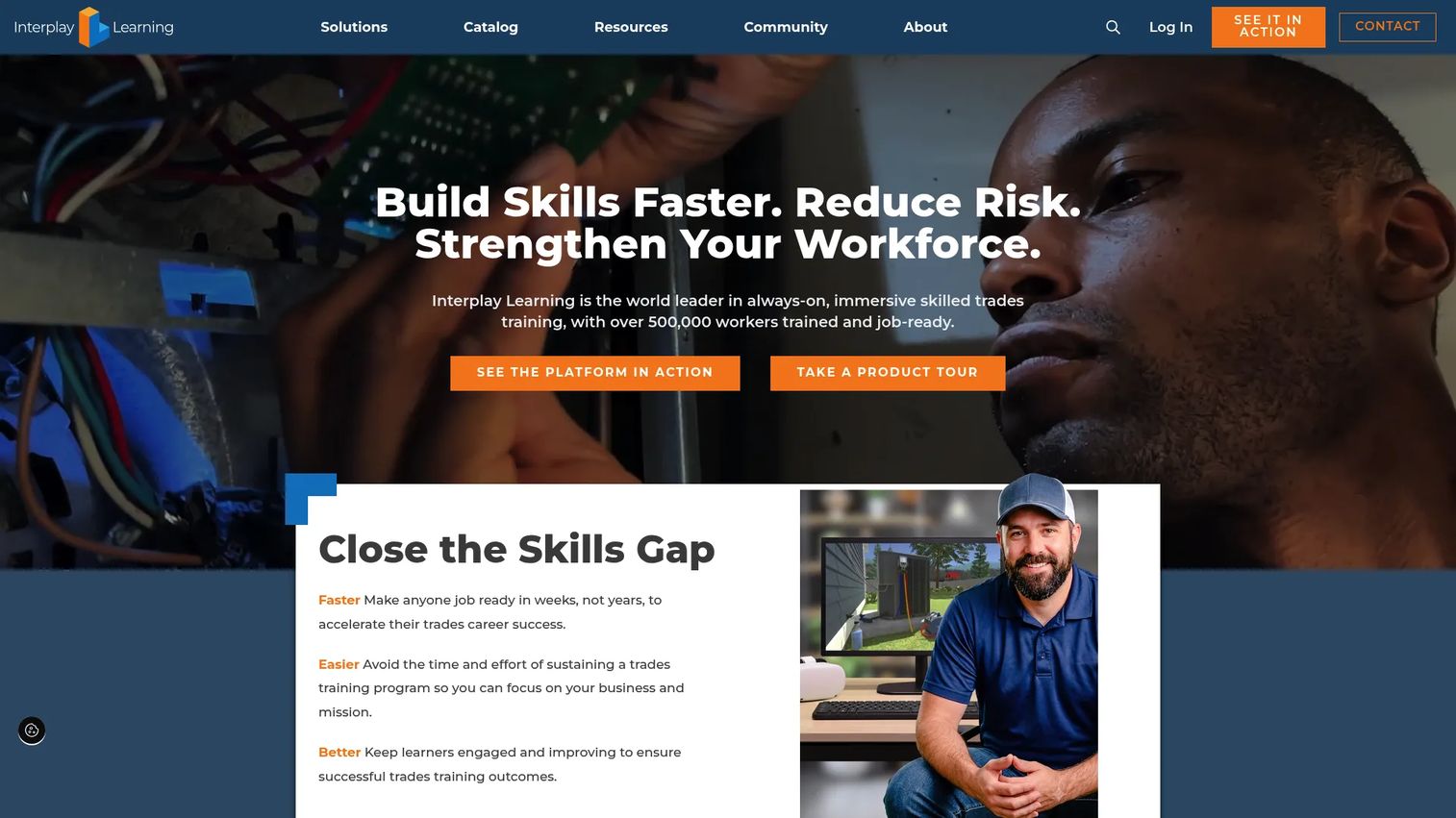 Interplay Learning homepage screenshot