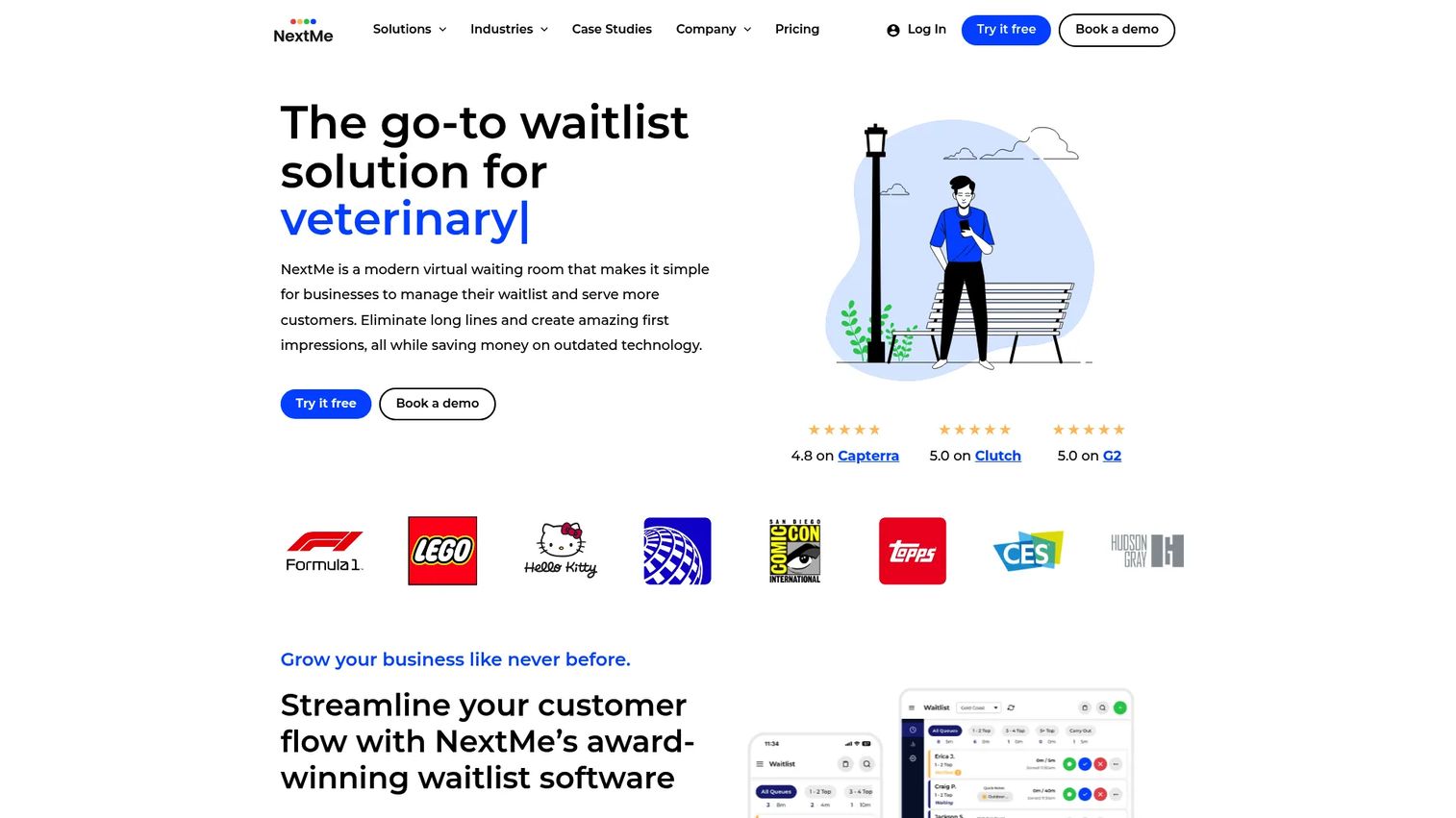 NextMe guest waitlist software with text notifications