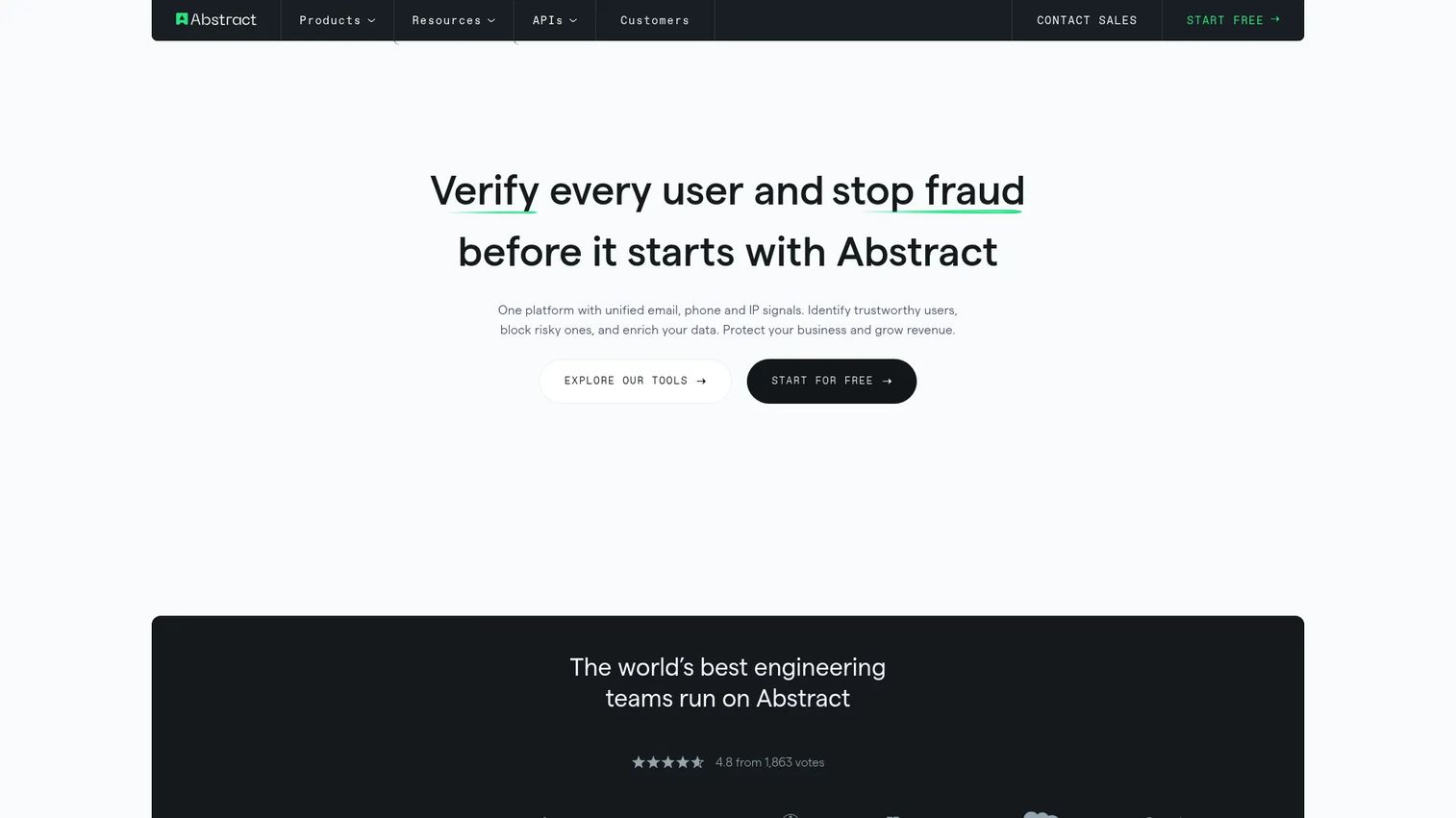 Abstract API IP geolocation API dashboard or logo