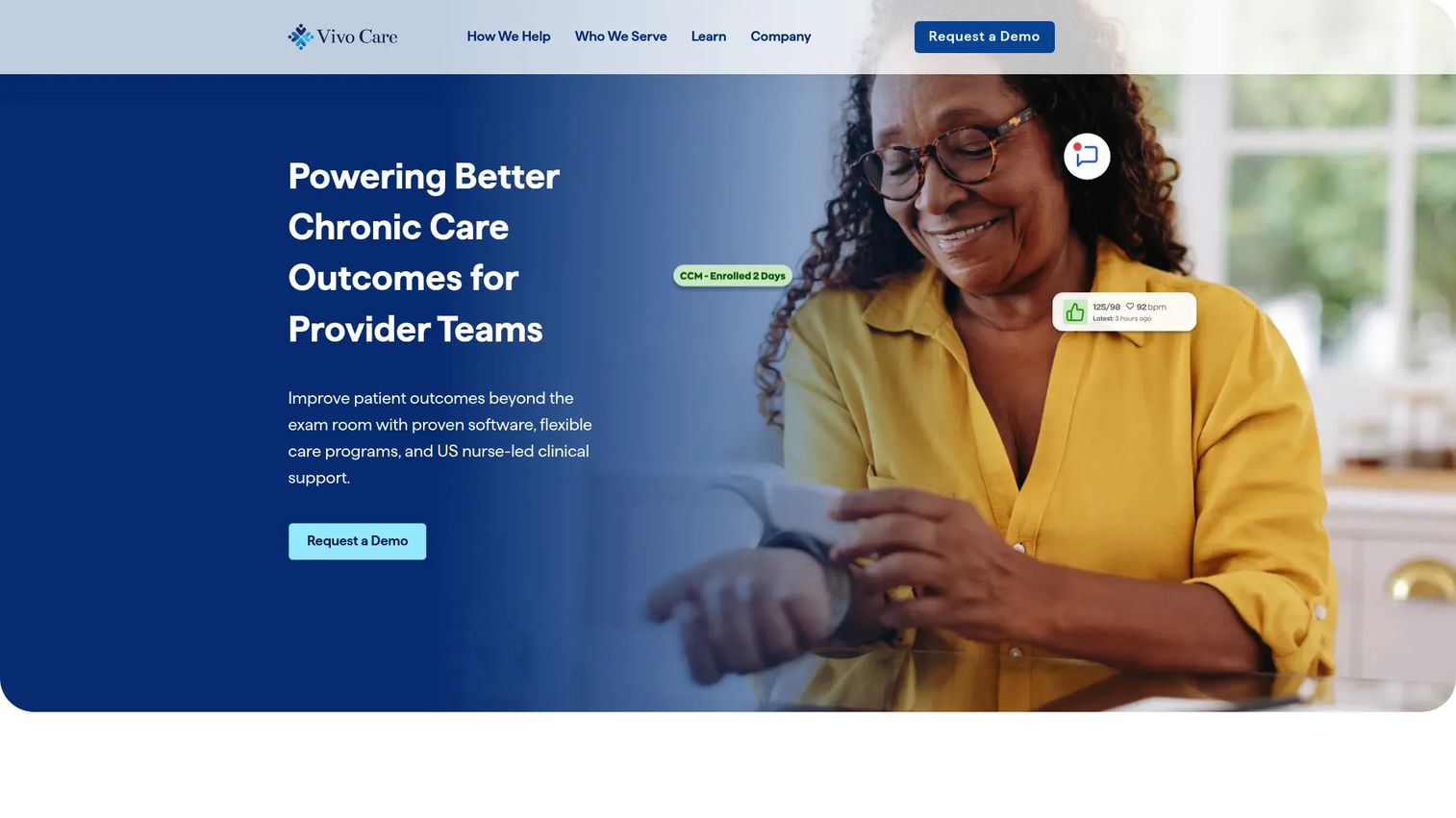 Optimize Health remote patient monitoring program dashboard