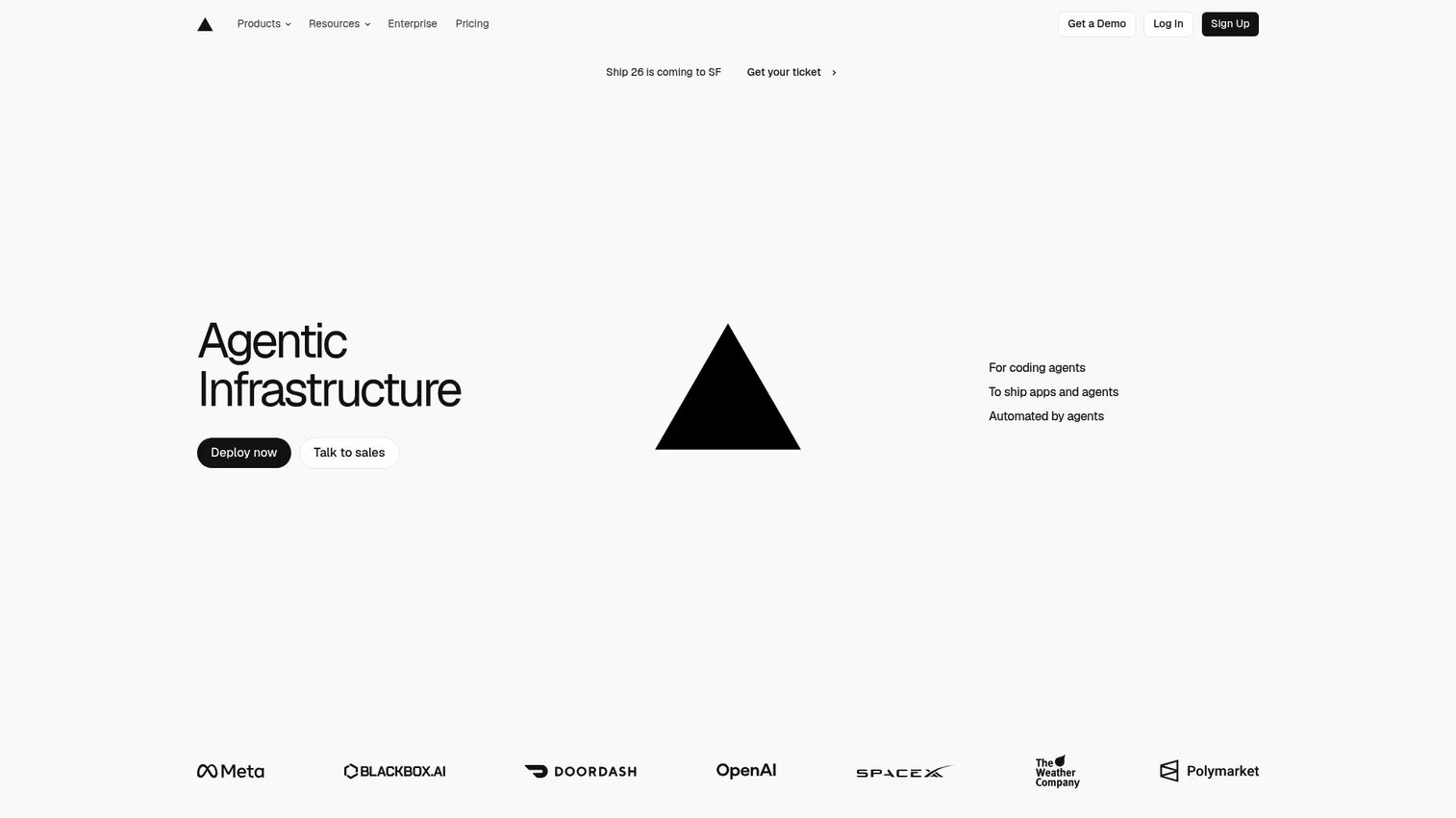 Vercel frontend deployment platform homepage