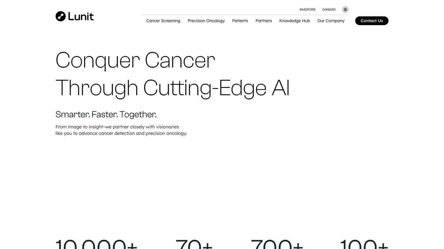 Lunit homepage screenshot