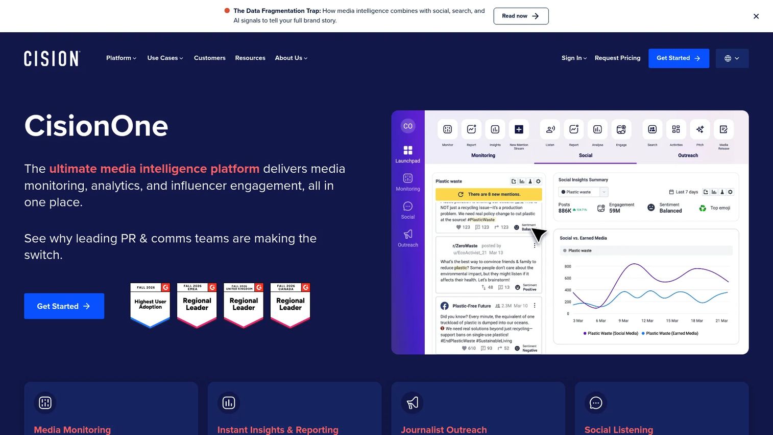 Cision investor relations platform for news distribution and IR communications