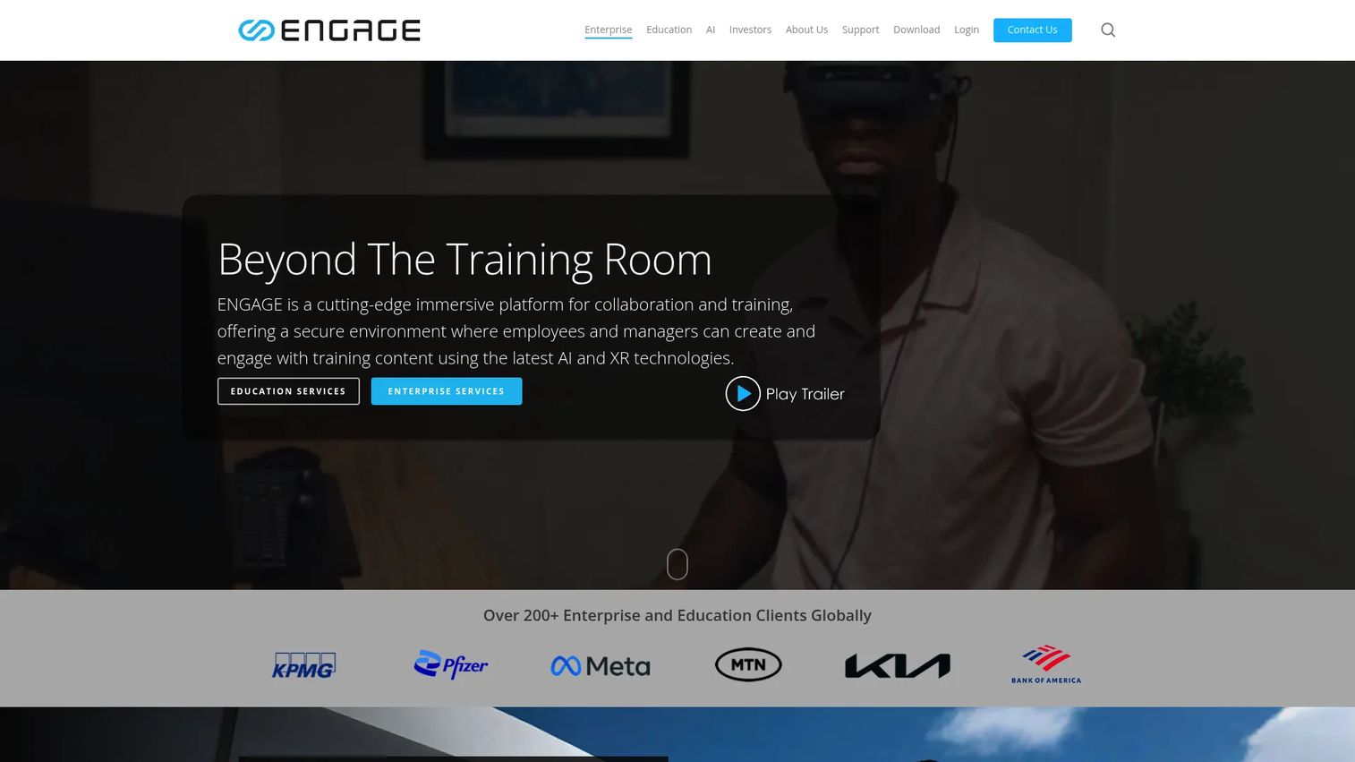 ENGAGE XR virtual collaboration and training environment