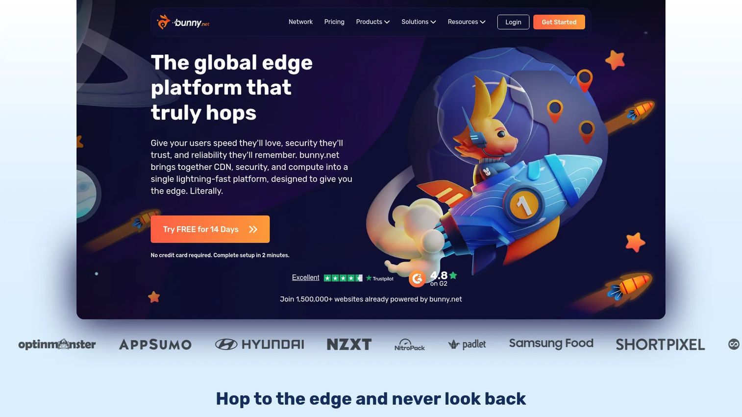 bunny.net CDN dashboard for website acceleration and content delivery