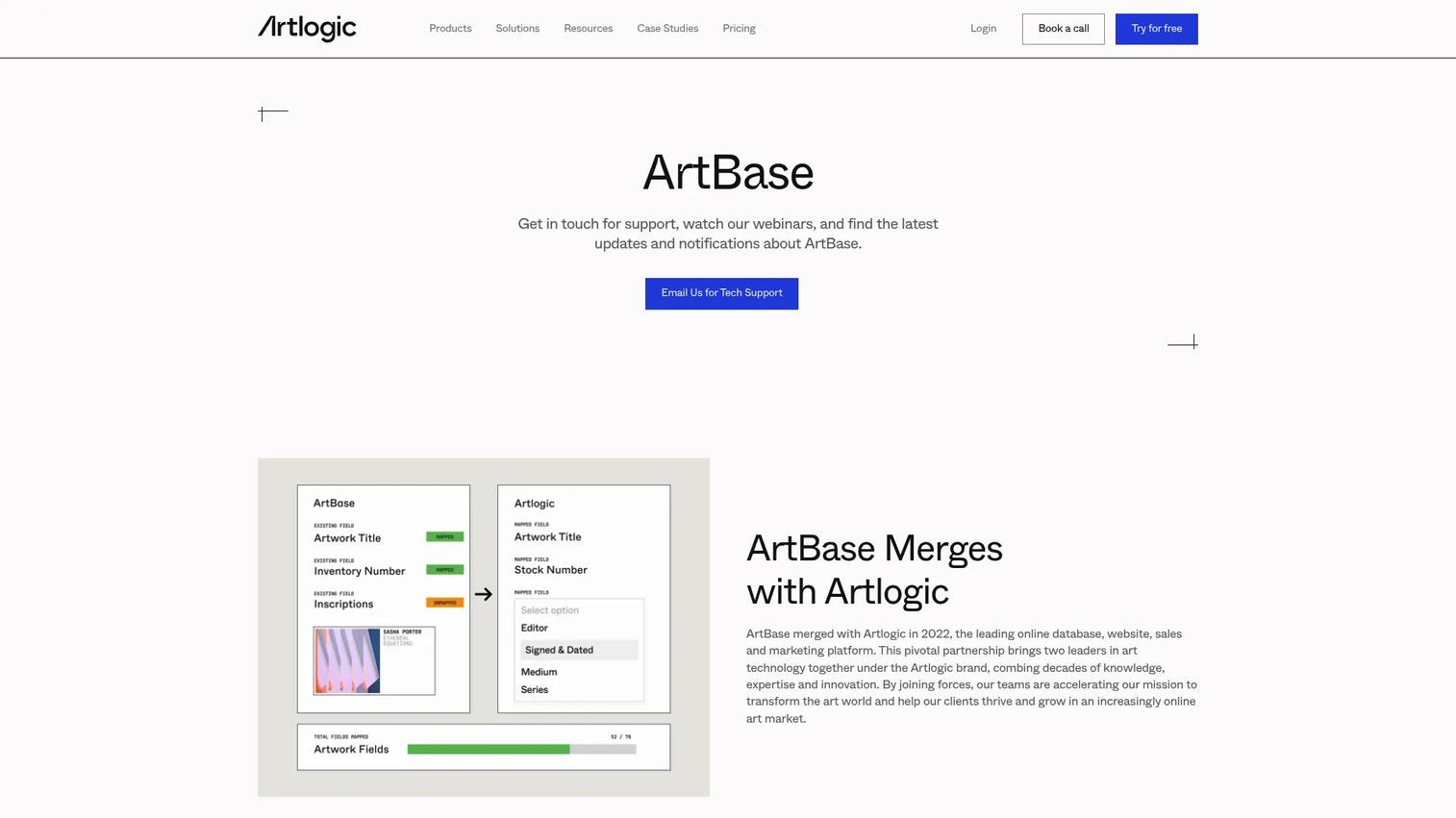 ArtBase gallery database showing detailed artwork and provenance records