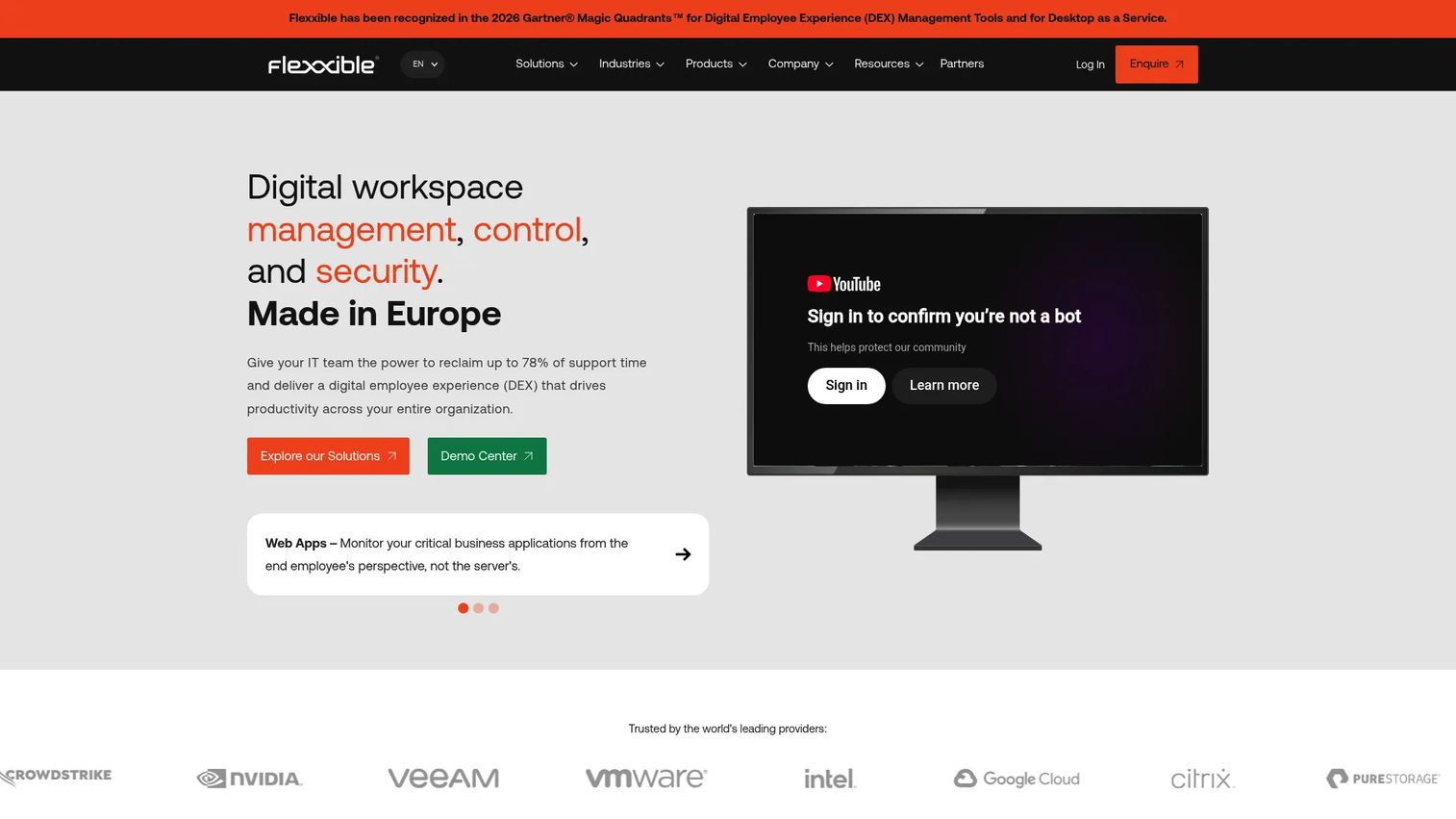 FlexxClient digital employee experience software interface