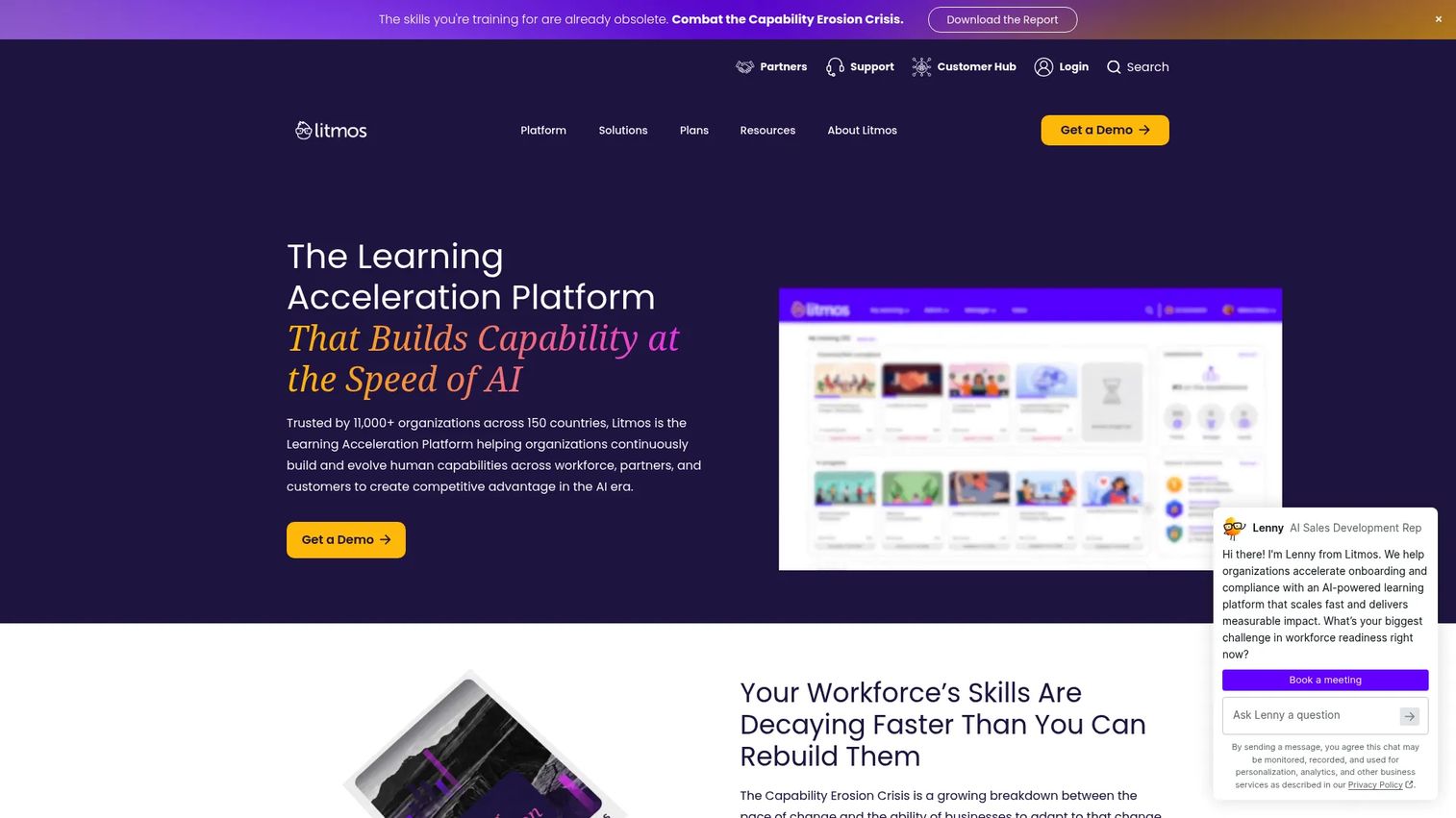 SAP Litmos enterprise LMS for training homepage
