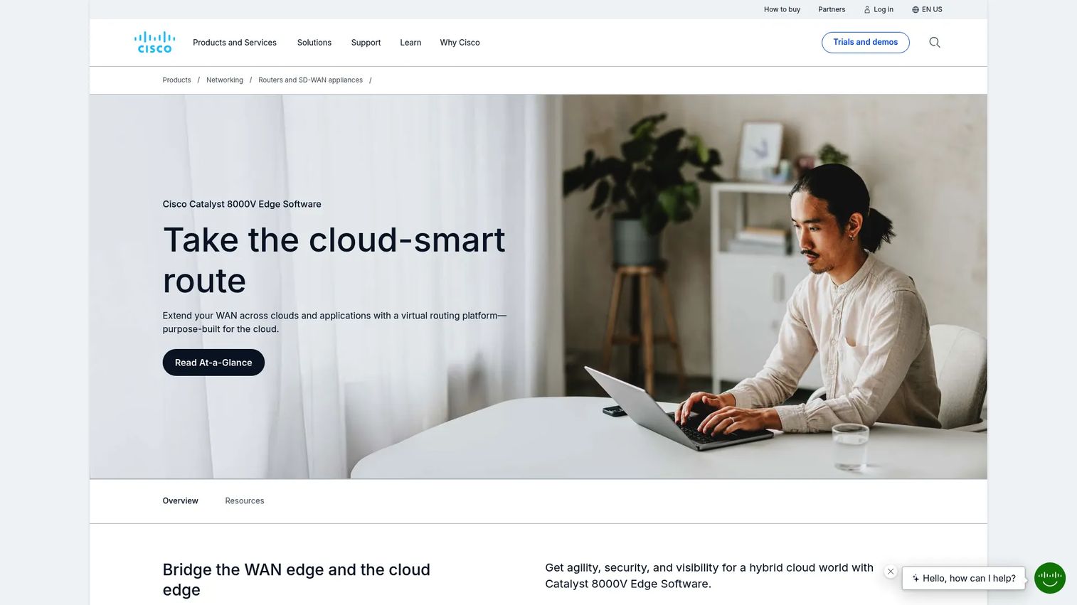 Cisco Catalyst 8000V Edge connecting branch networks and public cloud workloads