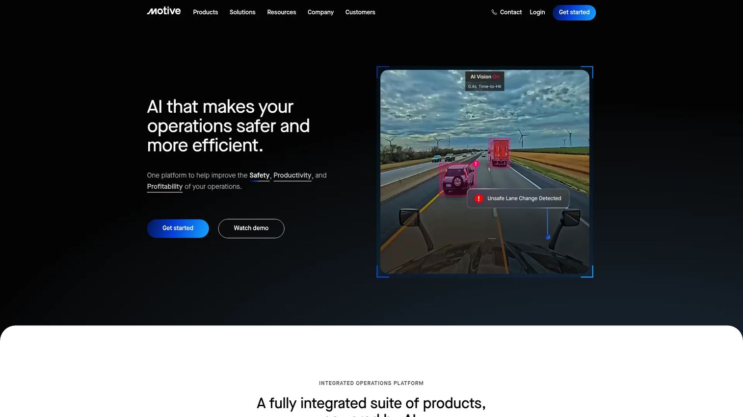 Motive fleet management dashboard with ELD, GPS tracking, driver safety, and vehicle insights