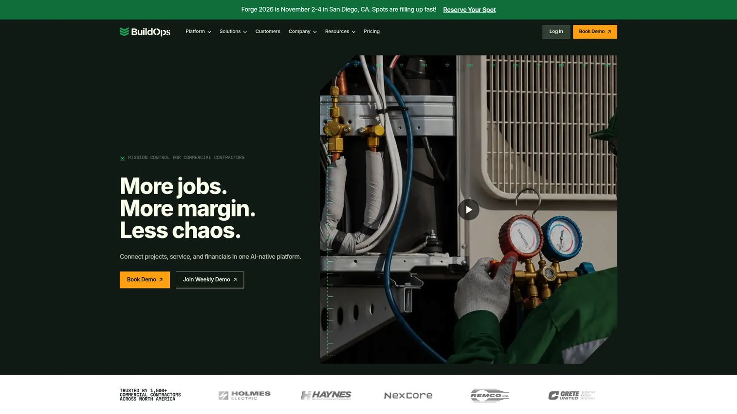 BuildOps commercial contractor project and service management software