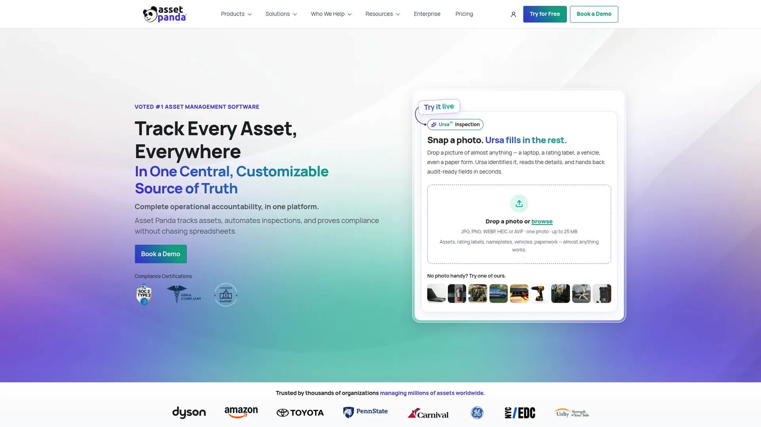 Asset Panda configurable asset tracking software for tools and equipment.