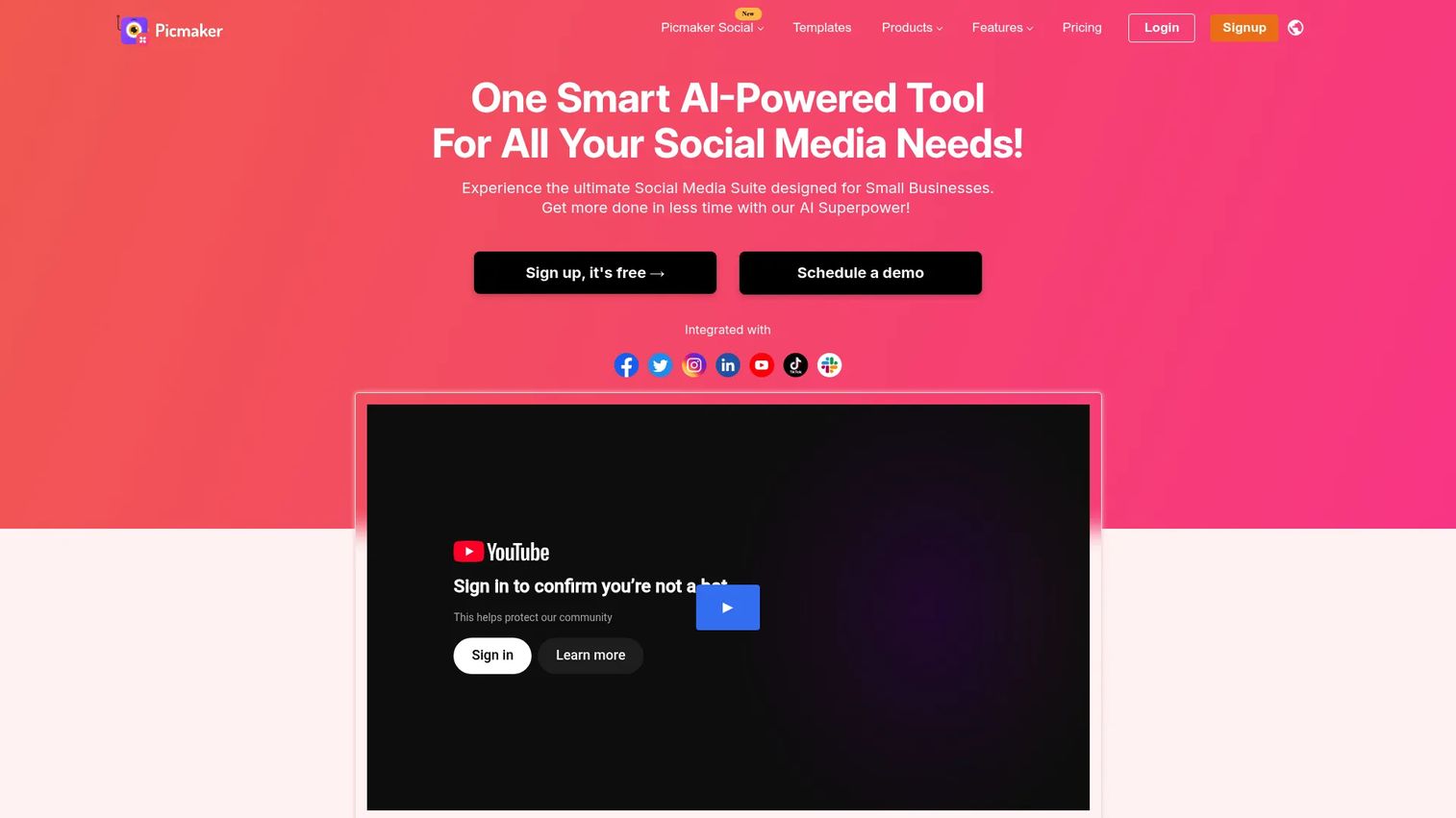 Picmaker ad design tool interface