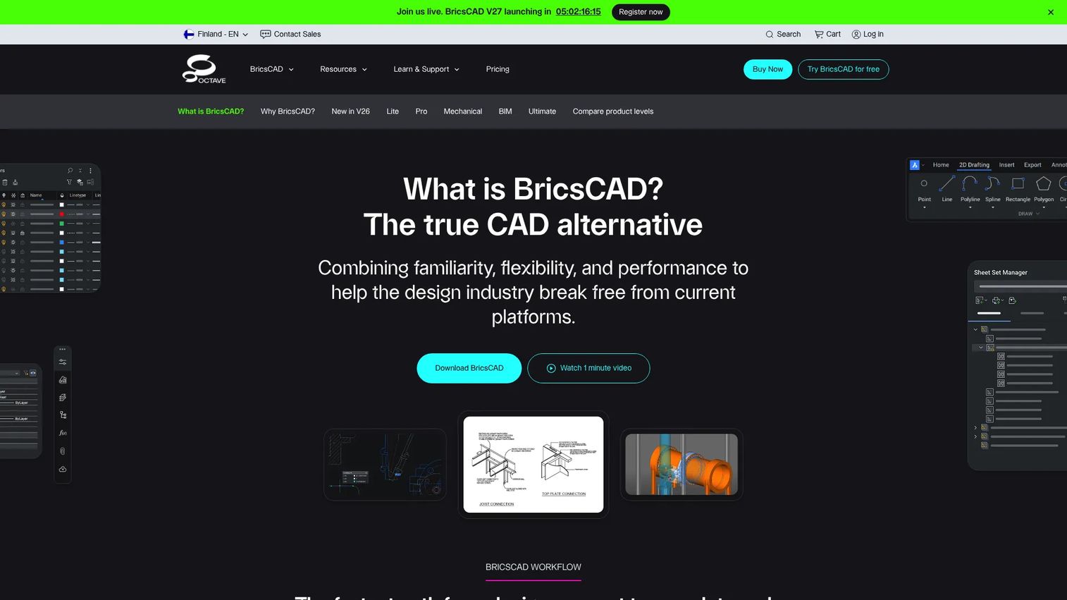 BricsCAD landscape CAD drafting workspace
