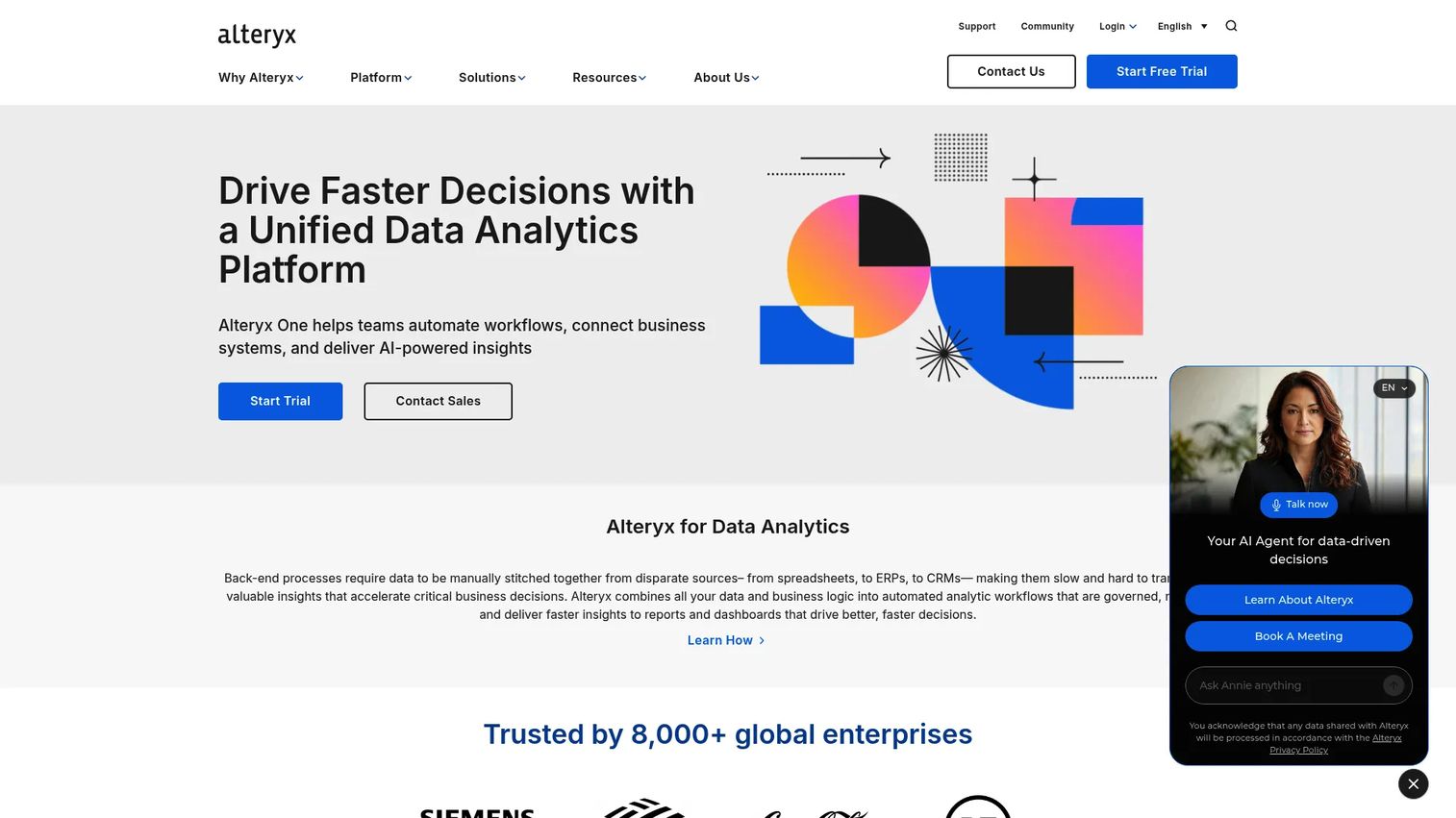 Alteryx One Platform visual data preparation workflow
