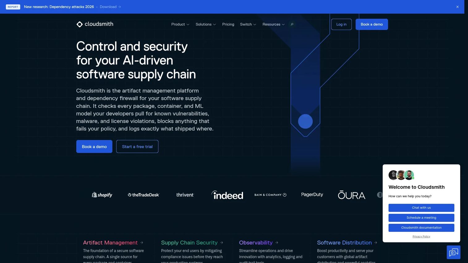 Cloudsmith package and container registry