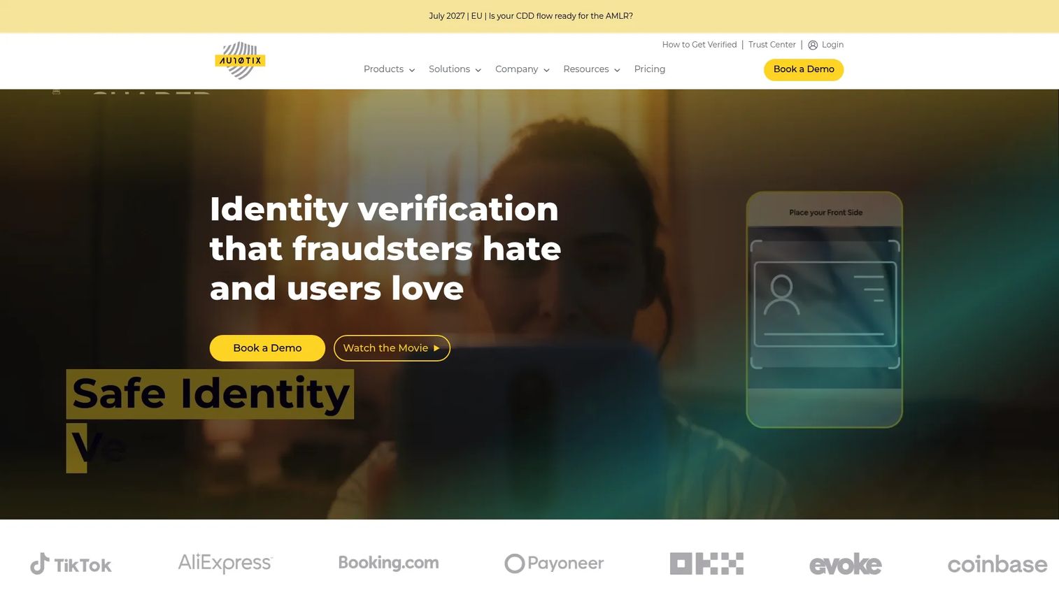 AU10TIX automated identity verification and biometric fraud detection workflow