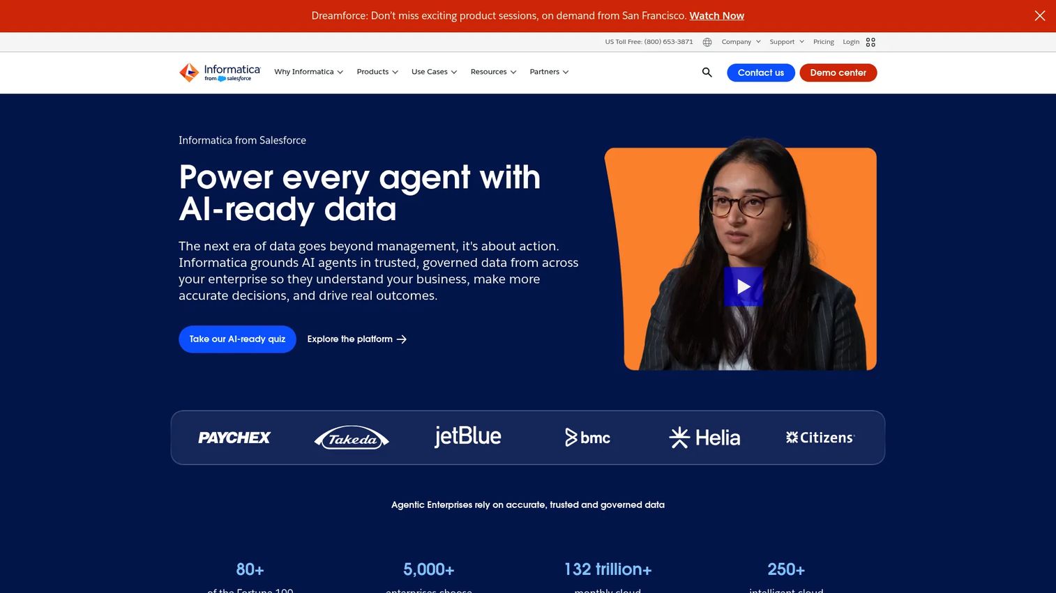 Informatica data platform homepage