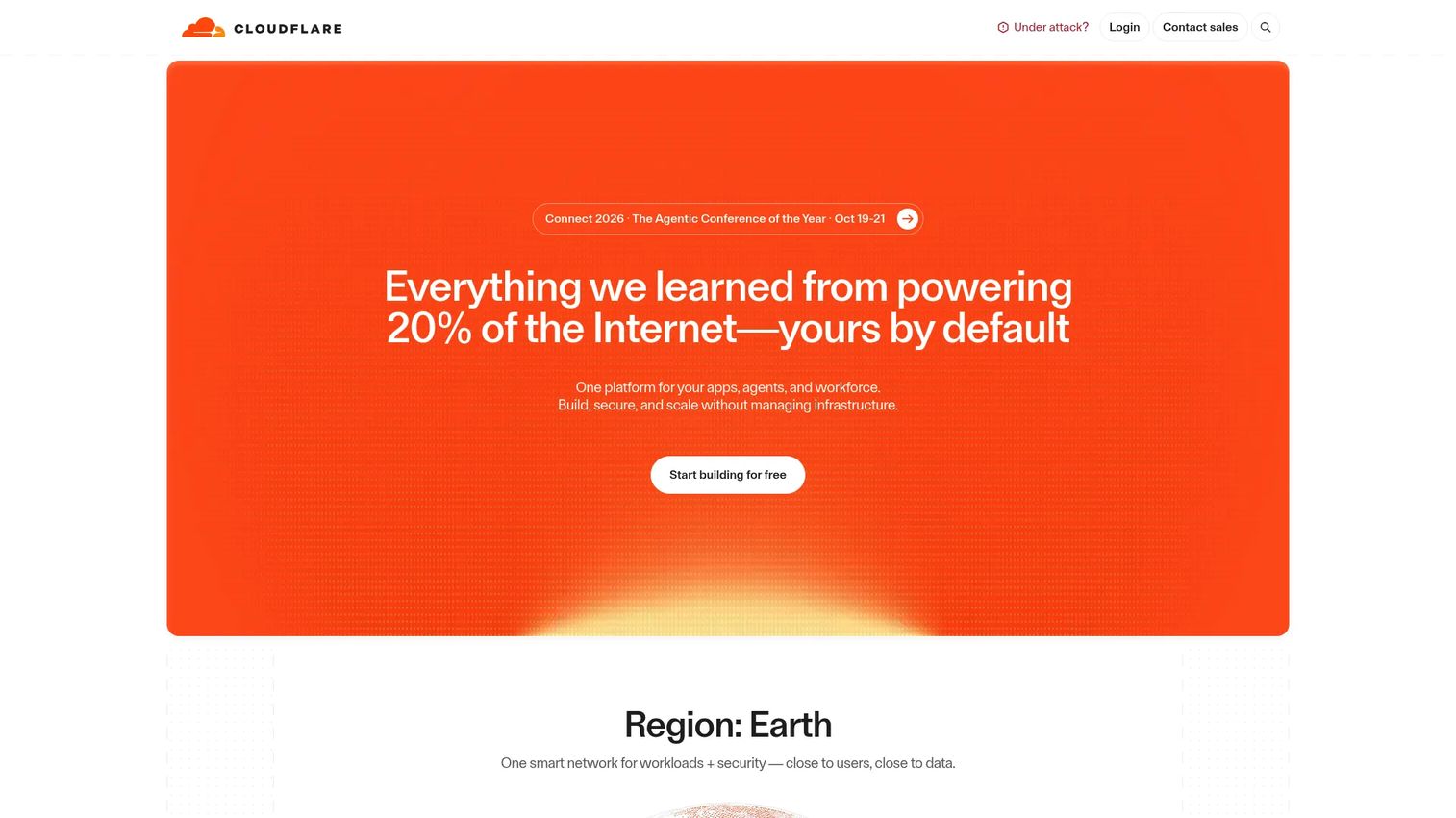 Cloudflare Application Security and Performance enterprise content delivery network software interface