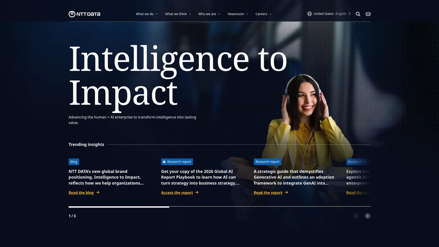 NTT DATA Provider Data Management homepage screenshot