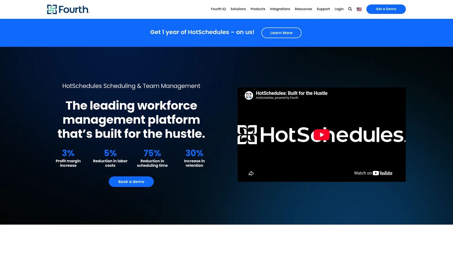 HotSchedules restaurant scheduling software homepage