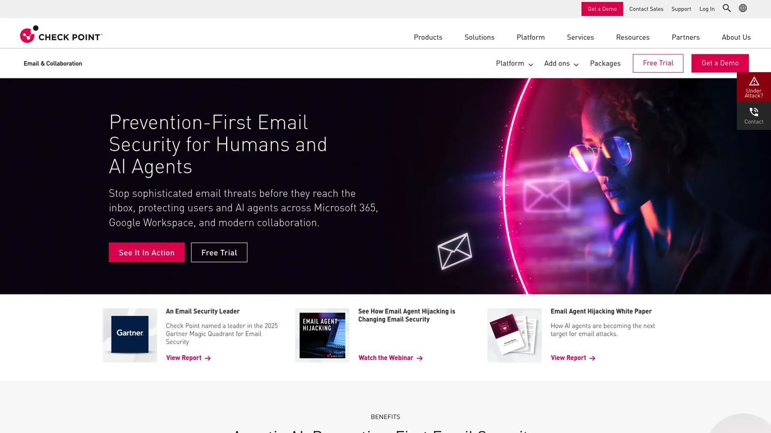 Check Point Harmony Email threat investigation interface