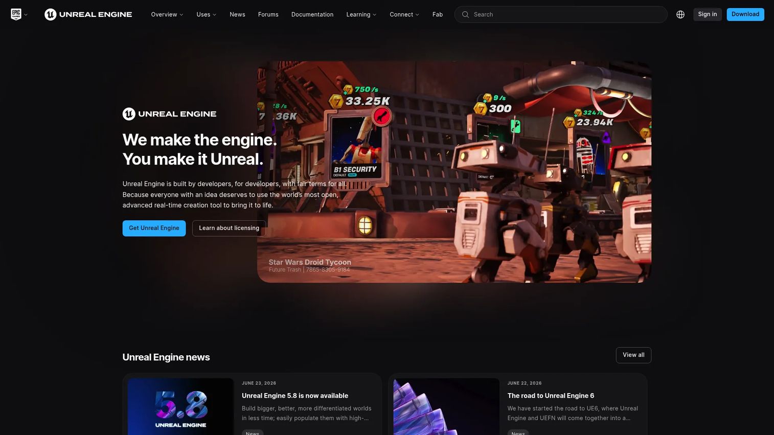 Unreal Engine VR development editor