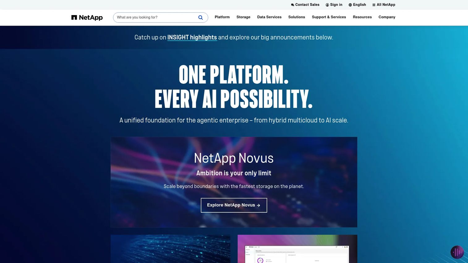 NetApp hybrid cloud storage for file data