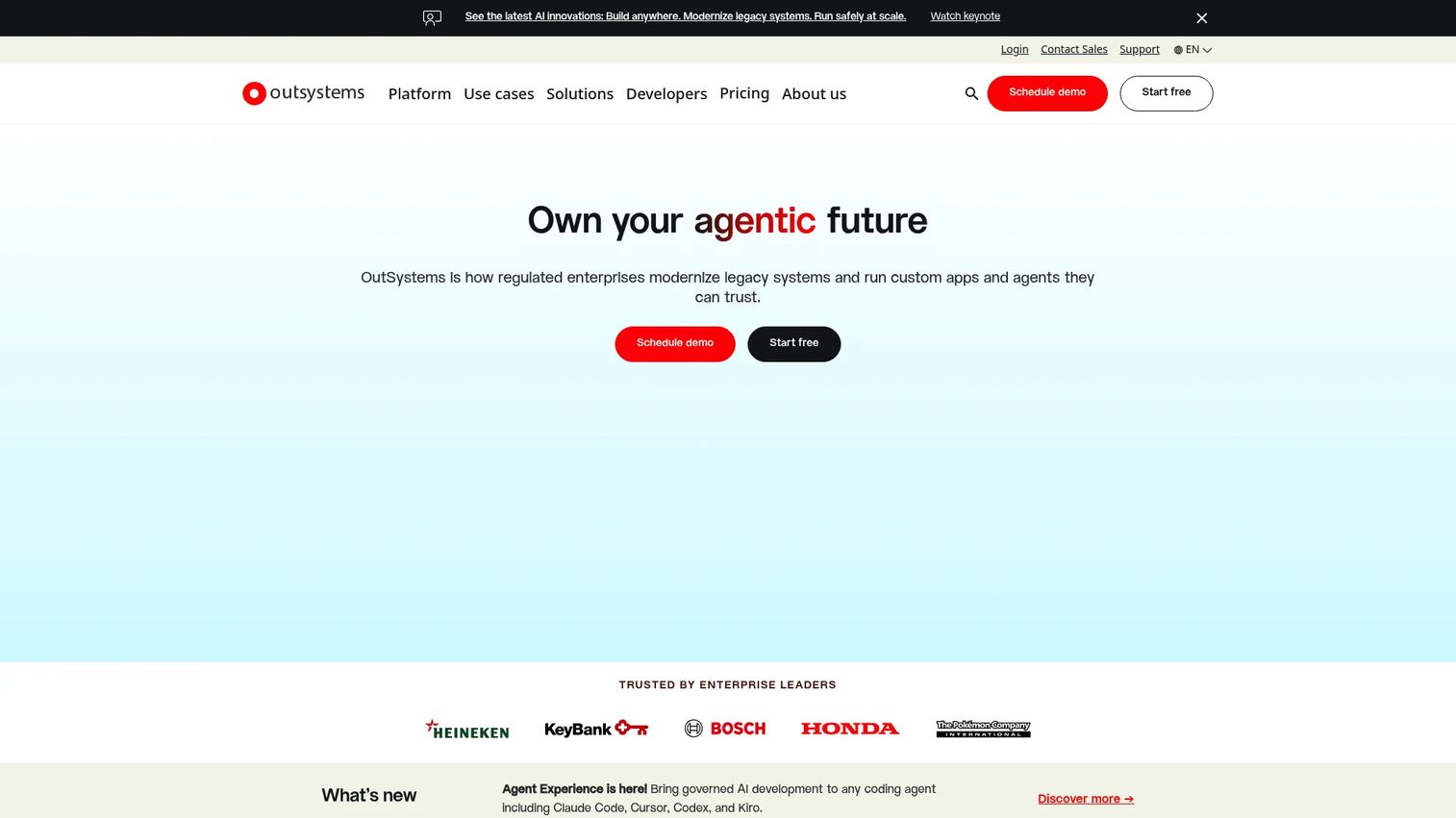 OutSystems enterprise low-code development platform