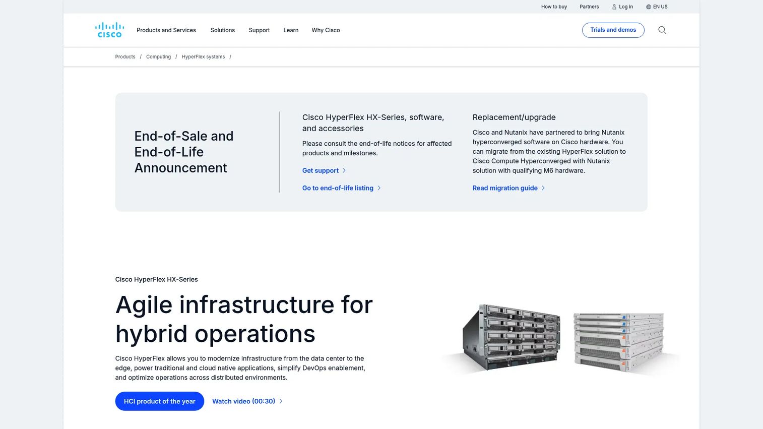 Cisco HyperFlex hyperconverged infrastructure cluster architecture.