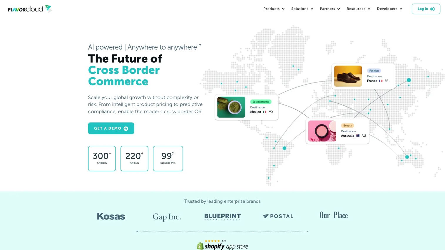 FlavorCloud cross border ecommerce shipping and fulfillment platform