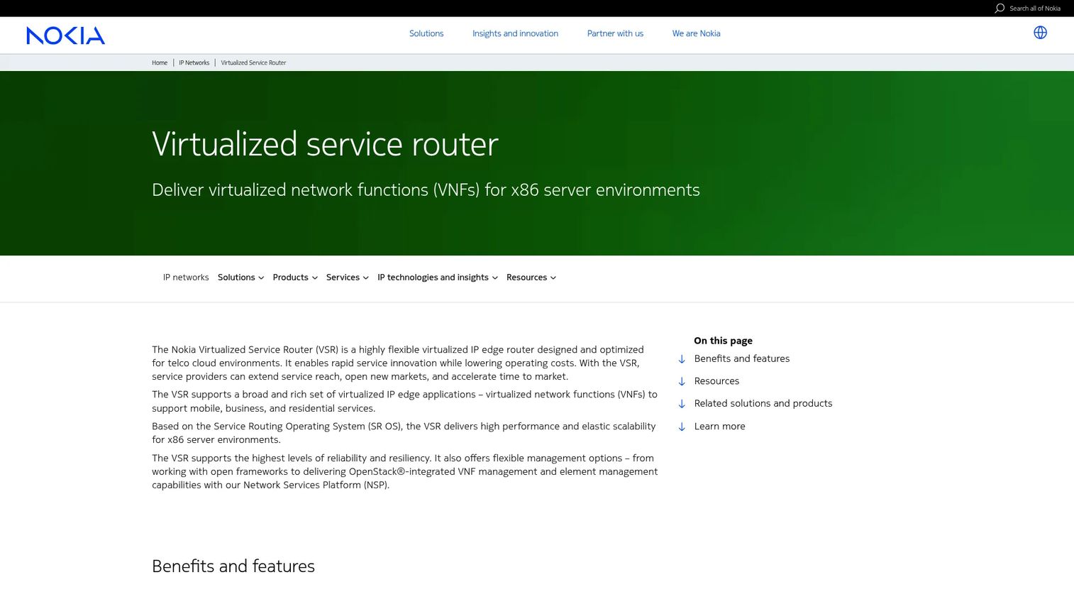 Nokia Virtualized Service Router for NFV and service-provider edge networking