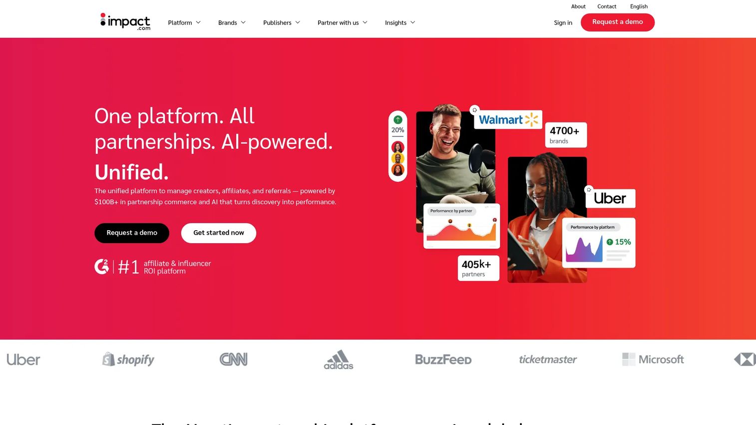 impact.com partnership management platform for enterprise SaaS