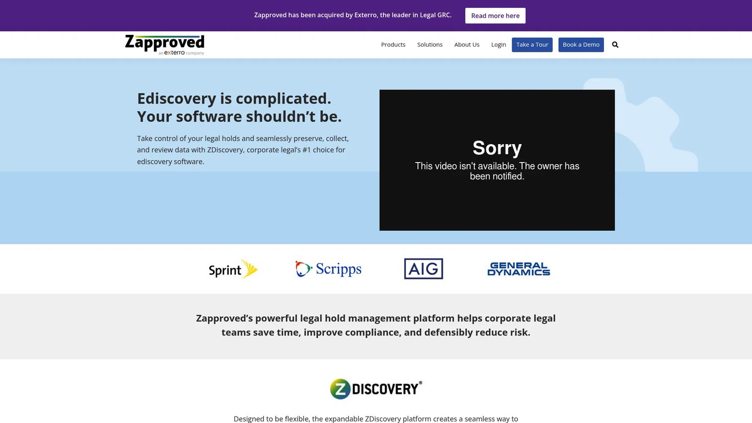 ZDiscovery legal technology platform supporting eDiscovery and legal hold workflows