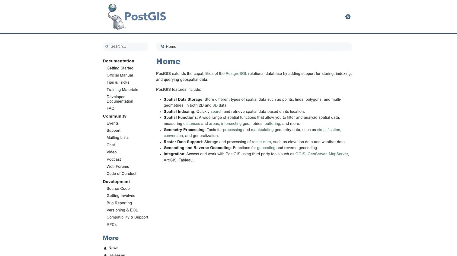 PostGIS spatial database extension for PostgreSQL